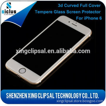 3D Full Curved self-adhesive edge to edge tempered glass screen protector for iphone 6